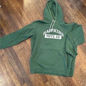 Nike Green Men's Hoodie Stranger Things